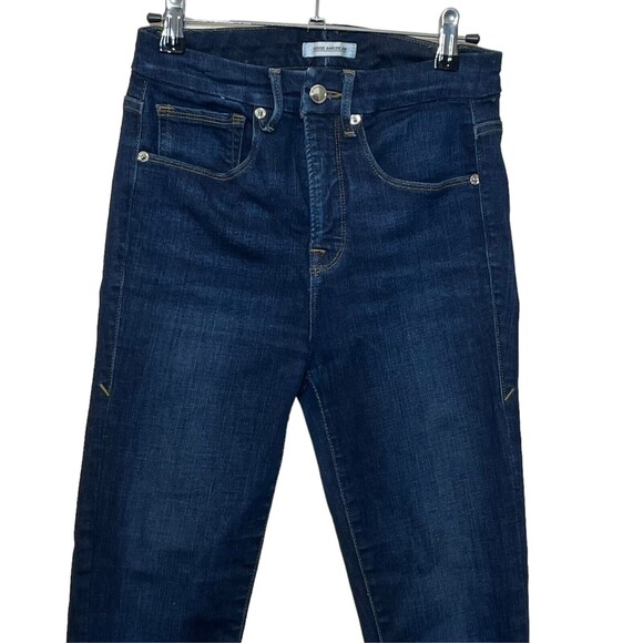 Good American Womens Good Legs Crop Skinny Jeans Stretch Blue269 Size 26 - Picture 4 of 14